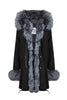 Black Parka with Silver Fox Fur (Long)