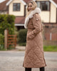 Richmond Padded Trench Coat with Detachable Fur Collar